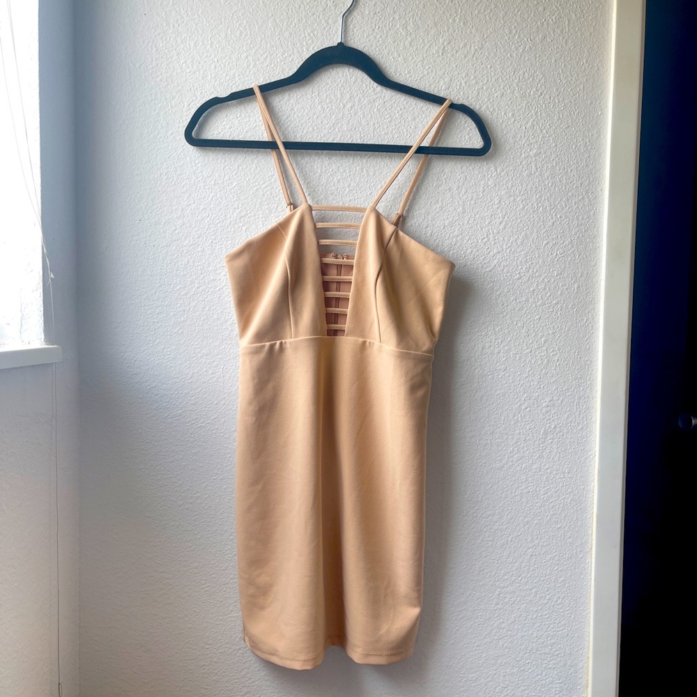 Tan mini dress